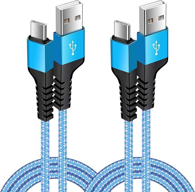 Samsung S26 Type C Cable Fast Charging Cord 2 Pack 3.3Ft USB A to USB C Cables Android Braided Power Cord for Galaxy S26 Ultra S26+ S25 FE A07 A17 A56 A36 A54 A16 A35 A55 S24 FE S23 S22 Ultra S21 S20