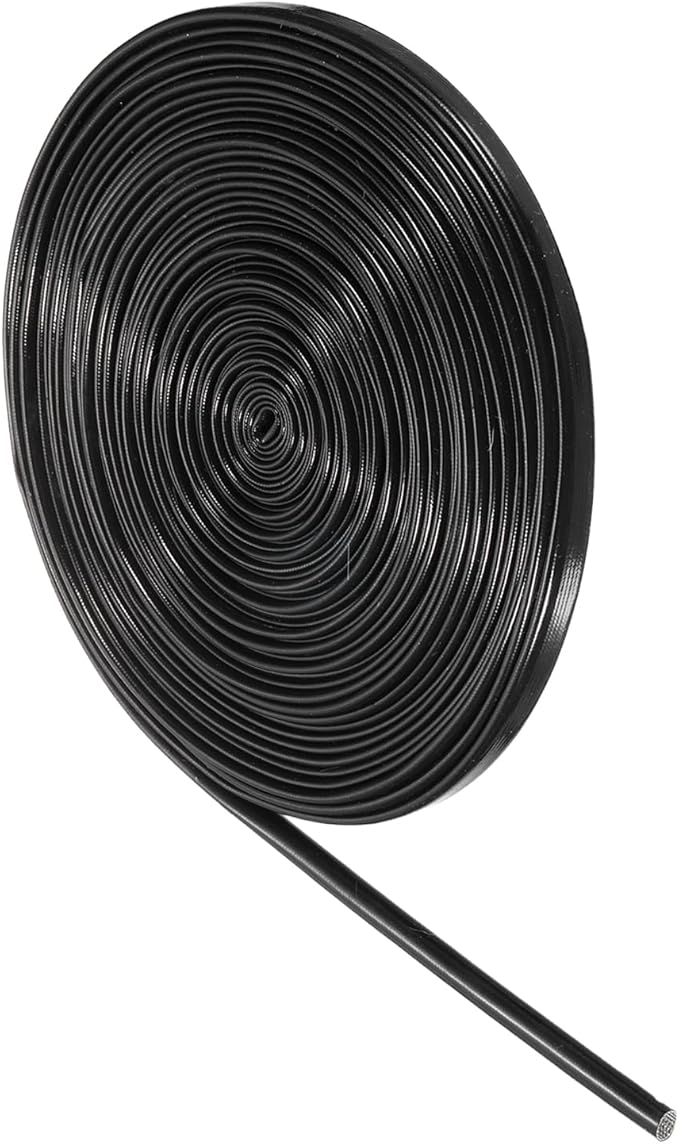 MECCANIXITY Insulation Braided Cable Sleeve,40 Ft-1/5 Inch ID Black, High Temp Silicone Fiberglass Sleeving for Cable Wrap, Automotive Wiring Protection