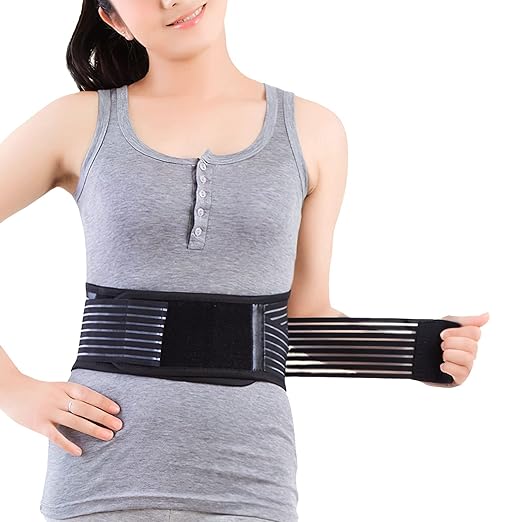 Back Support with Magnet, Tourmaline Magnetic Back Braces for Lower Back Pain Relief, Self Heating & Soothing Waist Band, Lumbar Support Belt for Herniated Disc/Sciatica (Medium)