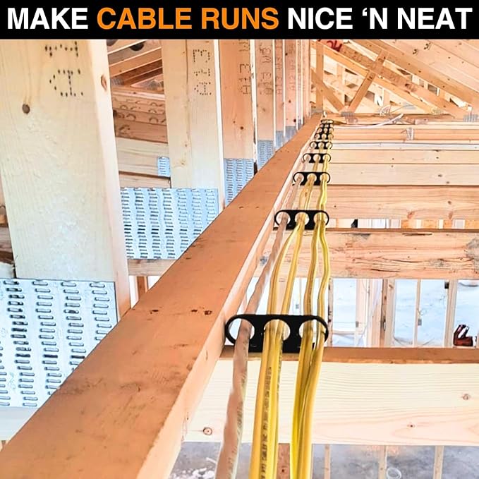Rack-A-Tiers Wire Knuckles Straight Electrical Wire Bracket (10 Pack)