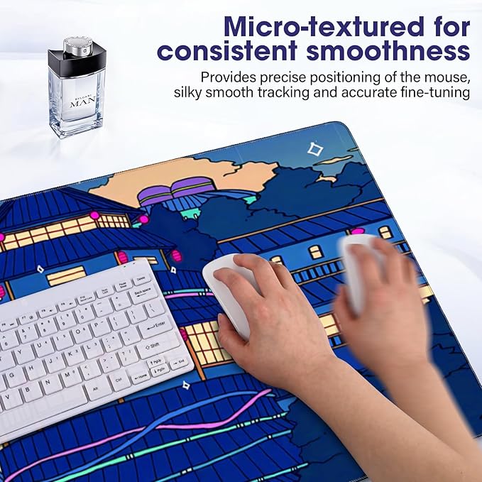 Professional Extended Gaming Mouse Pad - 31.5" x 15.7" Large Desk Mat with Stitched Edges, Waterproof Coating, Non-Slip Rubber Base for Gamers, Esports Pros, Office & Home