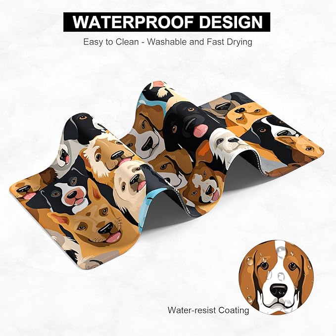 Desk Pad, 32" x 16" XXXL Extended Large Gaming Mouse Pad, Desktop Decor Desk Mat, Men Women Office Supplies and Accessories, Cute Anime Mouse Mat for Laptop & Keyboard, Gentleman Dog