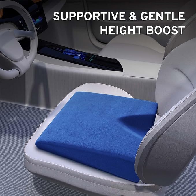 ComfySure Wedge Pillow for Office Chair Cushion and Car Seat Cushion - Medium Firm Memory Foam Seat Pad for Truck Seat, Gaming Chair - Orthopedic Support and Pain Relief for Tailbone and Hip