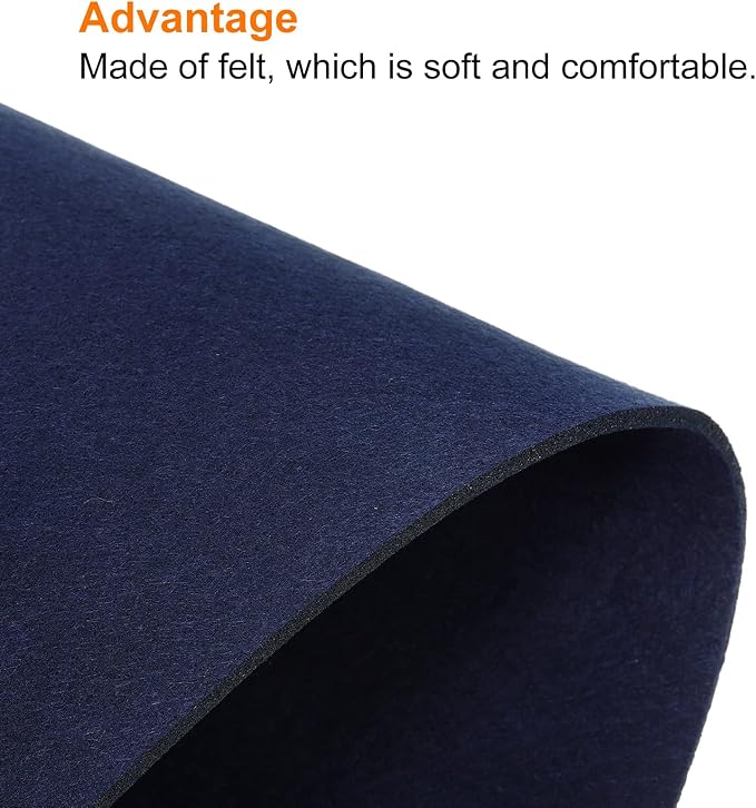 PATIKIL 28"x13" Desk Mat Protector, Felt Dual Side Mouse Pad Writing Mat for Office Home, Blue