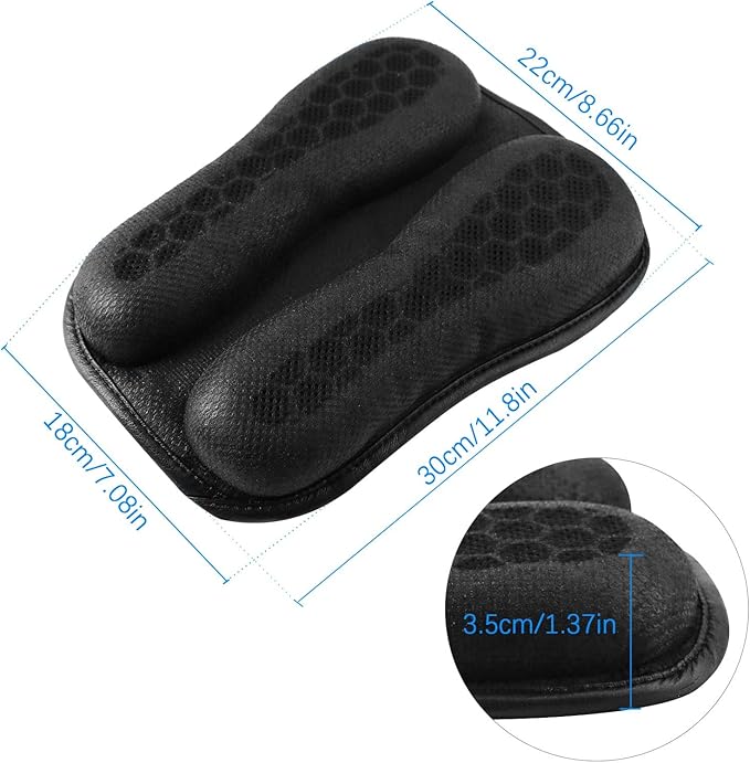 PACEWALKER Universal Motorcycle Gel Seat Cushion 3D Honeycomb Structure Breathable and Shock Absorption Pad for Comfortable Long Rides