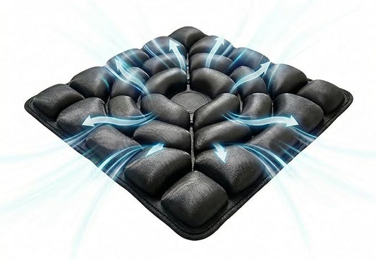 Inflatable Seat Cushion, Donut Cushion for Office Chair, Car & Wheelchair, Ergonomic Pressure Relief for Tailbone & Sciatica, Adjustable Firmness, Non-Slip Seat Pad for Long Sitting