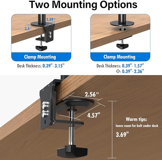 MOUNTUP Quad Monitor Stand, 4 Monitors Desk Mount for 17 to 32 inch Computer Screens, Fully Adjustable Stacked Mount with Tilt Swivel, 4 Heavy Duty Monitor Mount, Holds up to 17.6lbs per Arm