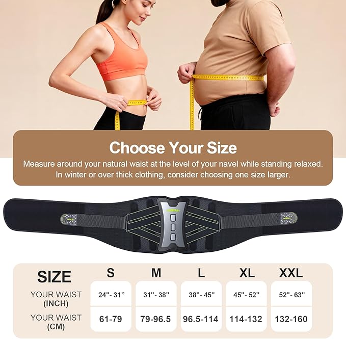 Back Brace for Lower Back Pain Relief with 2 TPE Pads & 8X Powerful Lumbar Support Belt for Men & Women, Adjustable Support Straps for Back Pain, Herniated Disc, Sciatica, Scoliosis