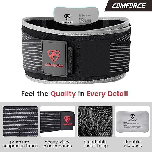 Women Sacroiliac Belt for Lower Back Pain Relief, Adjustable Hip Brace with Ice Pack, SI Joint Hip Belt for Postpartum Recovery & Lumbar Support (Fits Waist circumference 30-39 Inches)