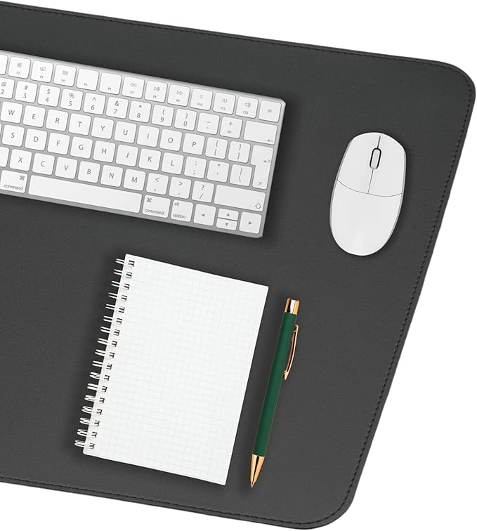 Desk Pad Mat Dual-Sided Natural Cork and PU Leather Non-Slip Water-Resistant Desk Matt for Desktop