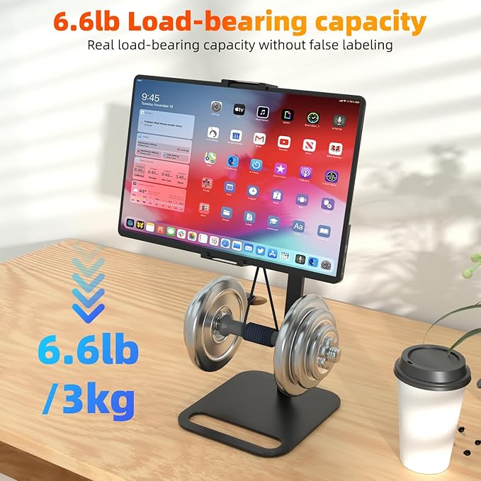 Vertical Portable Monitor Stand, Upgrade Knob Adjustment Portable Monitor Holder for 15.6 17.3 18.5 Inch Screen, Ergonomic Travel Monitor Mount, Tablet Stand for iPad 12.9‘’