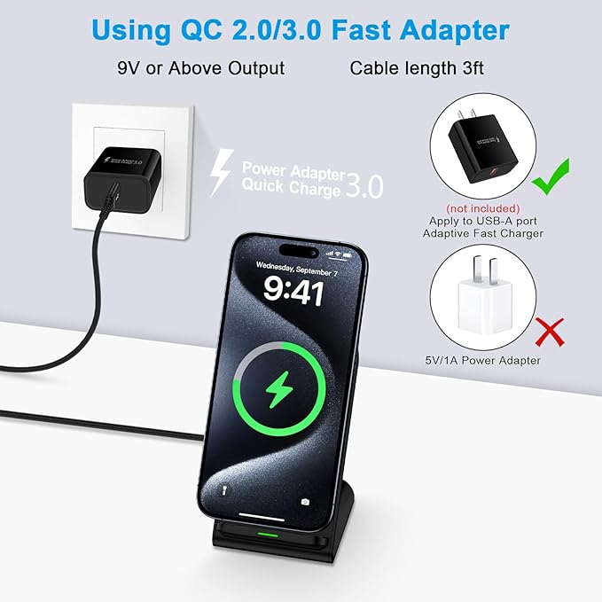 Wireless Charger Samsung Fast Charging Stand for Samsung Galaxy S26 Ultra S26+ S26 S25 S24 S23 S22 S21 S20 Ultra FE, 15W Android Phone Wireless Charger Stand for Pixel 10a 10 9 Pro XL Fold 8a 7 Pro