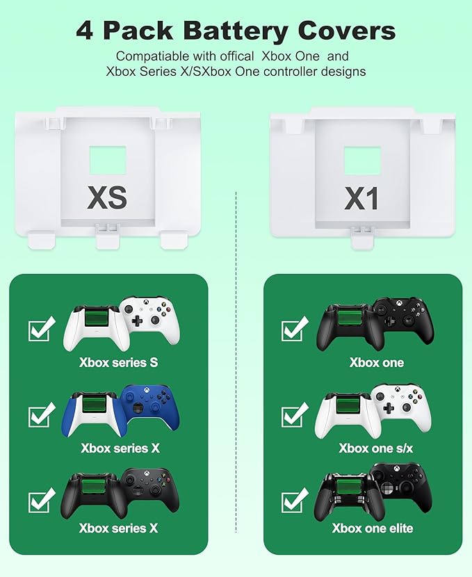 CYOYPPY Rechargeable Xbox Controller Battery Pack (White)