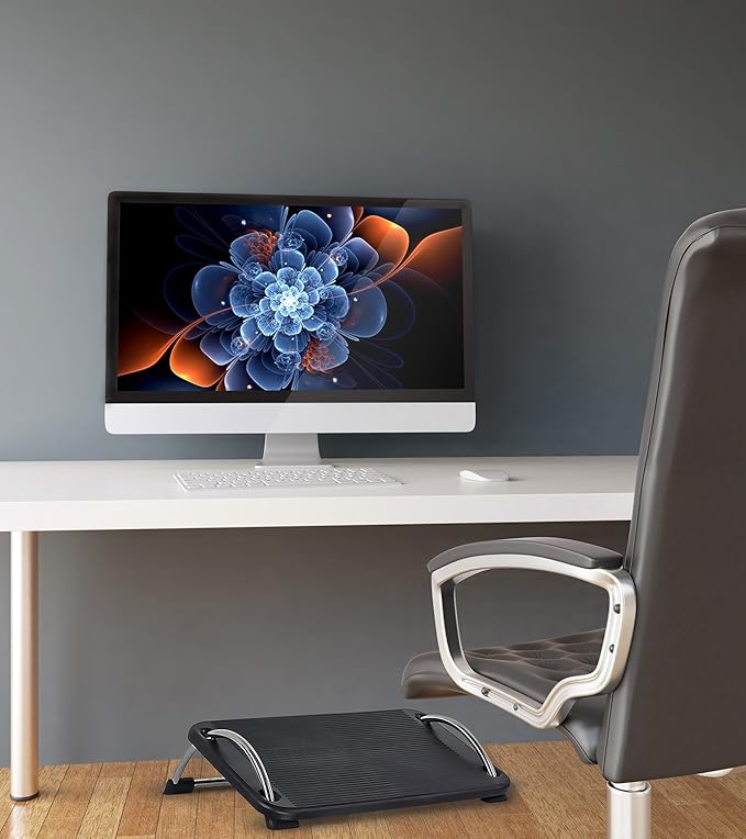 Mount-It! Tilting Footrest Under Desk | Ergonomic Office Foot Rest Adjustable | Computer Desk Foot Support | Large Platform Elevated Office Footrest with Non Slip Platform