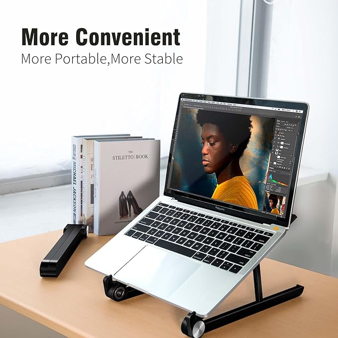 Portable Laptop Stand for Dell Alienware m17 m16 m15 m18 x17 x16 x15 x14 Area-51m 16 Aurora 14 15 16 17 18 inch Gaming Laptop for desk,Made of Reinforced Nylon, 304 Stainless Steel and Silicone