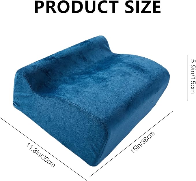 Foot Rest for Under Desk at Work. Multifunctional 3-Tier Foot Stool Office Desk Accessories, Soft Ergonomic Footrest,Support Foot Pillow,Heel Chair,Leg Elevation Pillow (Blue, One Size)