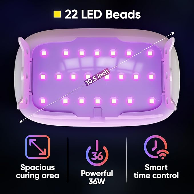 CRAFT RESIN UV Resin Kit with Light - 36W 22 LED Big Lamp and 200g Hard Type Low Viscosity UV Epoxy Resin, Crystal Clear & Non-Yellowing - Starter Kit for Jewelry Making