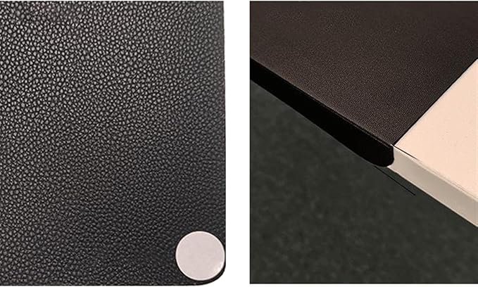 Lifup Non-Slip Desk Pad Protector, Self Adhesive Writing Mat with Full Grip Fixation Lip, Waterproof PU Leather Large Mouse Pad for Home Office Gaming Dark Blue 35.4" x 23.6"