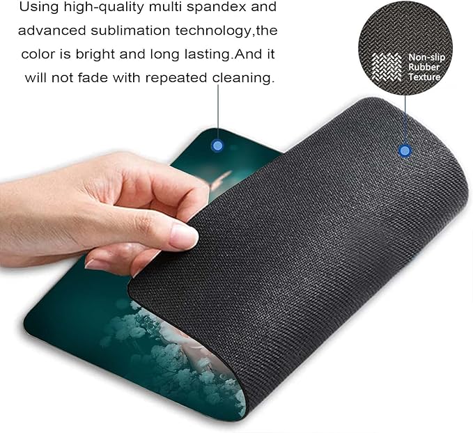 Flower Butterfly Mouse Pad, Calla Lily Pink Rose Customized Premium-Textured Mouse Mat,Washable Mousepads Non-Slip Rubber Base Small Mousepad, 9.5×7.9×0.12 inches