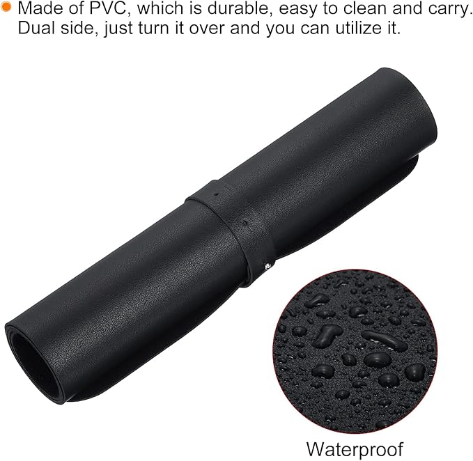 PATIKIL 24"x12" Desk Mat Protector, PVC Non-Slip Waterproof Mouse Pad Writing Mat for Office Home, Black
