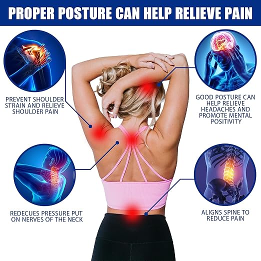 Posture Corrector for Women and Men - Adjustable Back Brace for Pain Relief - Enhances Posture and Provides Lumbar Support - Upper and Lower Back Straightener - Breathable Back Support (Black, Small)