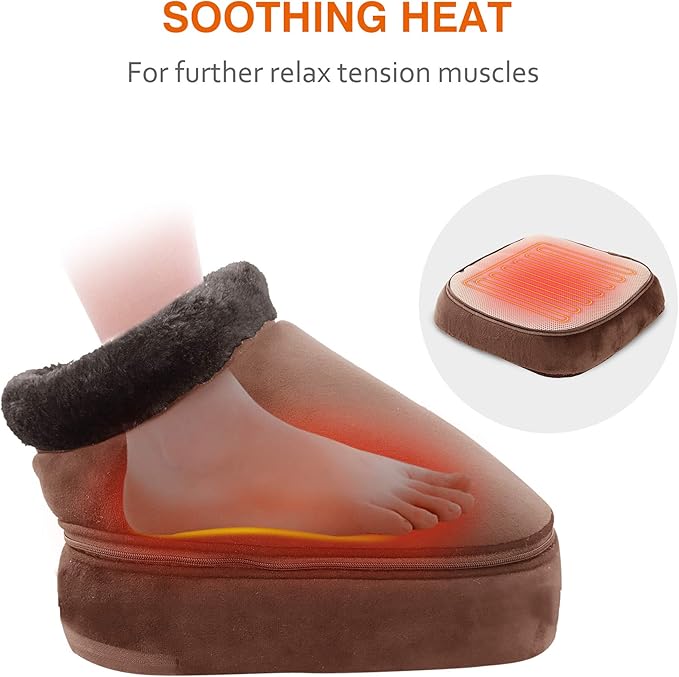 Snailax 3-in-1 Foot Warmer & Back Massager and Foot Massager with Heat, Foot Heater with Vibration Massage and 2 Settings Heat, Feet Warmers Massager for Foot,Leg,Back