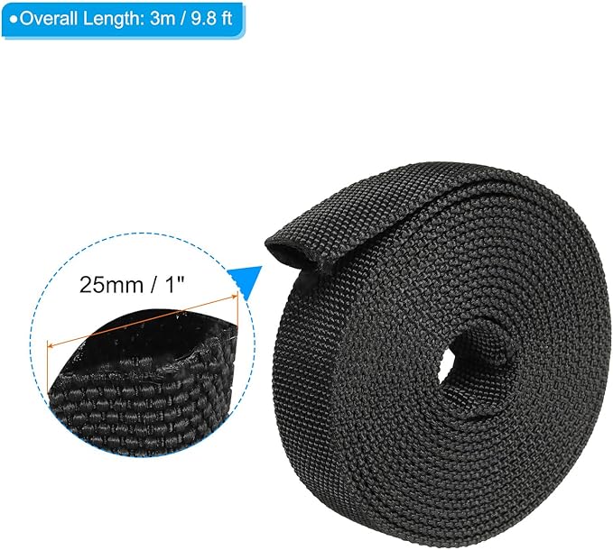 PATIKIL 0.6" Dia 10FT Nylon Protective Hose Sleeve, Cable Cover Sheath Protection for Welding Tig Torch Hydraulic Hose, Black