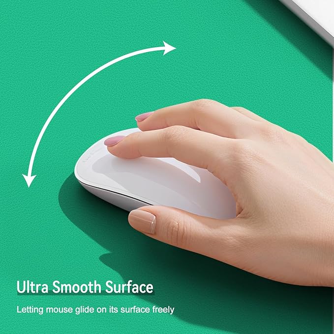 Leather Mouse Pad with Stitched Edge, Waterproof Gaming Mouse Mat for Computers, Laptop, Office & Home (Green, 33"*13")