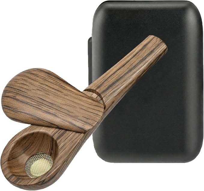 Modern Zinc Alloy Tobacco Pipe Set, Traditional Handheld Pipe Accessory with Protective Storage Case and Cleaning Kit, Elegant Desktop Gift Edition (2)