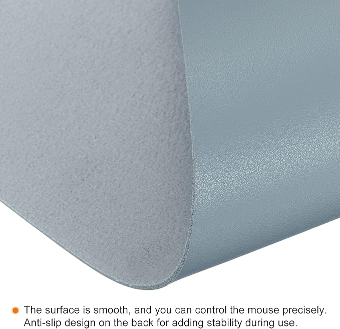 PATIKIL 28"x14" Desk Mat Protector, PVC Non-Slip Waterproof Mouse Pad Writing Mat for Office Home, Light Blue