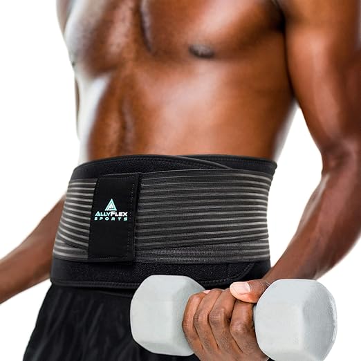 Plus Size Back Brace for Men Lumbar Support Belt Lower Back Pain Relief, Dual Sacral Pads, Adjustable Straps and Cooling Fabric (X-Large/XX-Large)