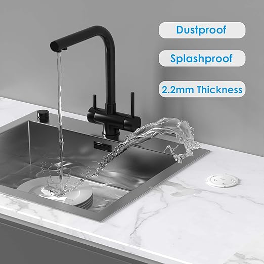 ANNQUAN 2 inch Pop Up Outlet for Countertop with 20W USB Ports,2 Outlets Tamper Resistant,Splashproof Pop Up Socket,Desk Power Grommet for Home Office Kitchen 3FT Cord (ETL Listed)