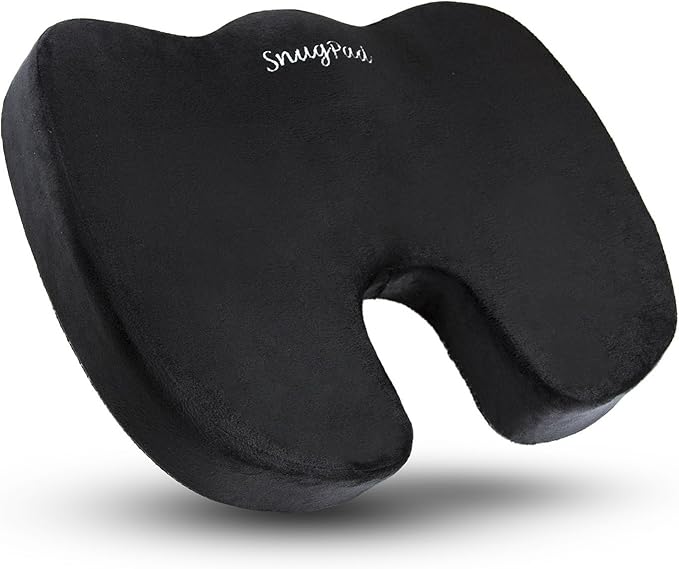 Upgraded Memory Foam Seat Cushion, for Sciatica, Back, Hip, and Tailbone Pain Relief, Firm Comfortable, Support for Office Chair, Wheelchair,Car. Nonslip Orthopedic Memory Foam Coccyx Cushion