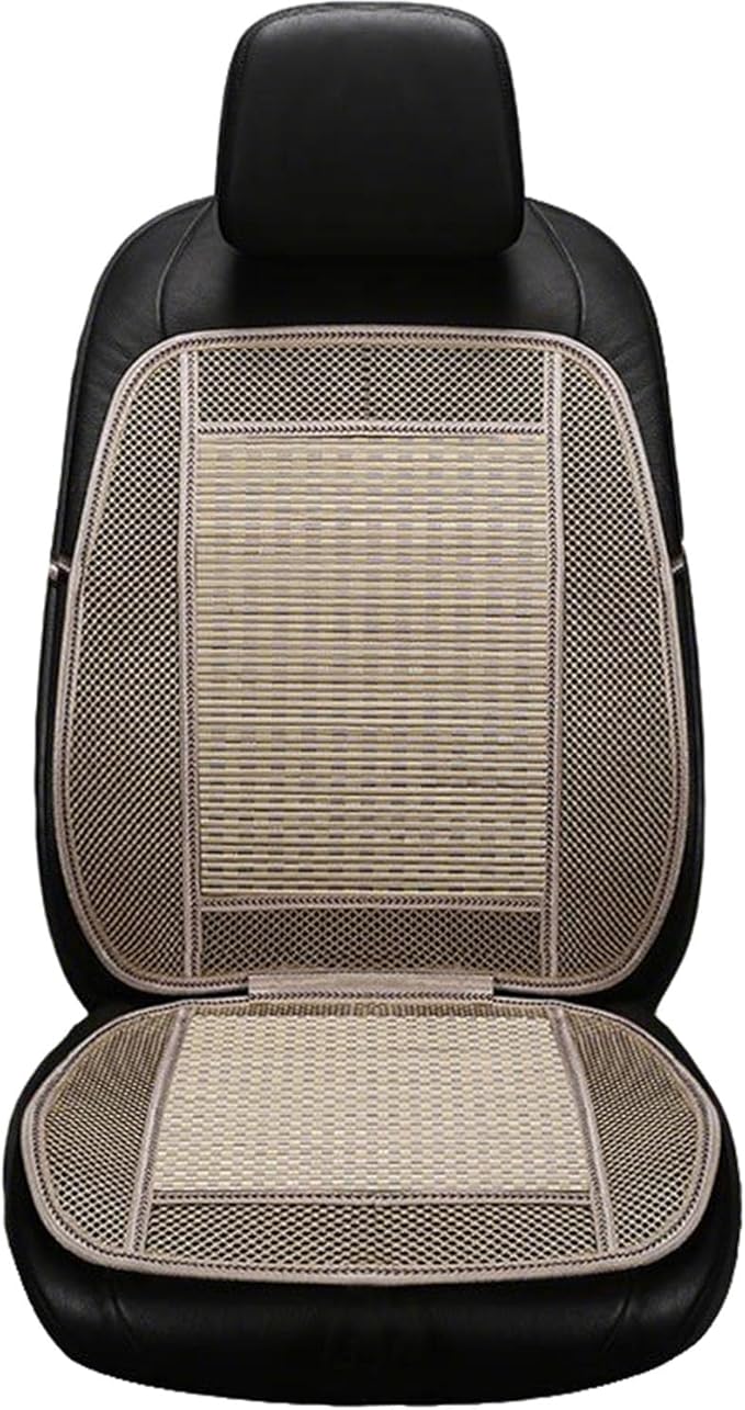 Autopeck Cooling Car Seat Covers Protector Cushion Standard Size Full Air Flow Ventilated Cover Pad Mat Breathable for Car Seat Driver Auto Chair Pads (Bamboo hue)