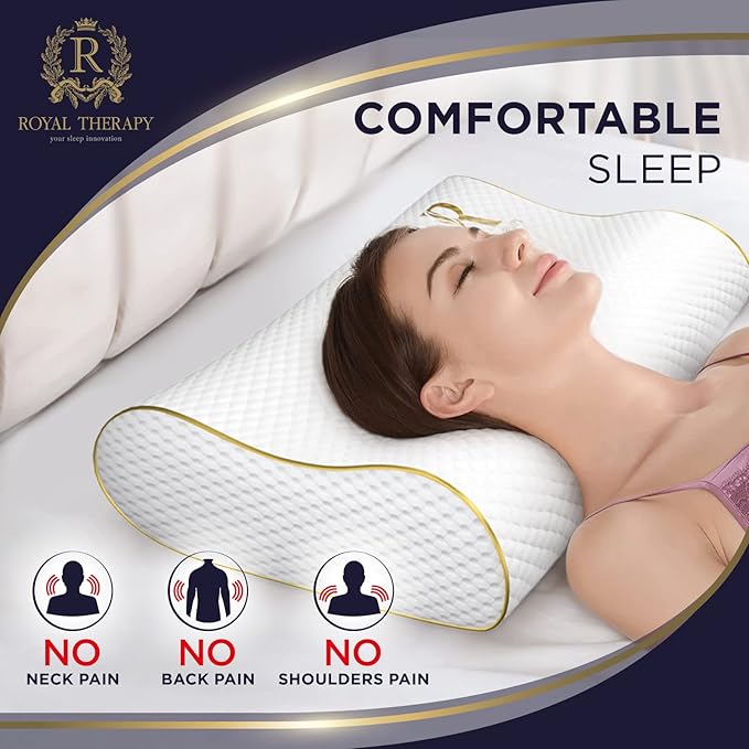 Memory Foam Pillow (2-Pack Extra King - 31 x 14 x 6.5) 4-Layer King, Contour, Side Sleeper Orthopedic, Neck Support Pillow, Neck Pain, Side Sleepers