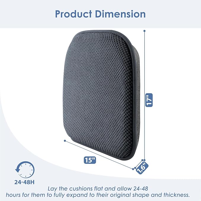 SWEMSTAR Chair Cushions - 15"*17" Kitchen Dining Chair Pads Foam Seat Cushion for Chairs Barstool Cushions Non Slip Seat Pad