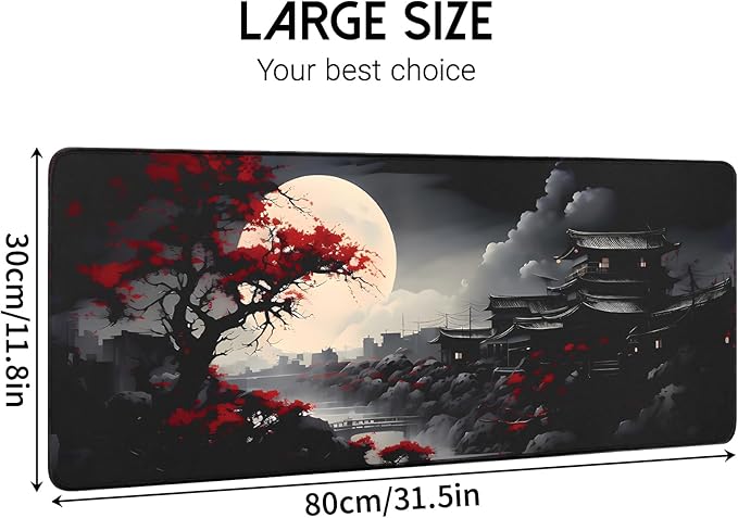 FreeNook Mouse Pad Gaming Mousepad,Large Mousepads for Keyboard and Mouse with Non-Slip Rubber Base,Suitable for School,Office,Home,31.5 x 11.8 Inch