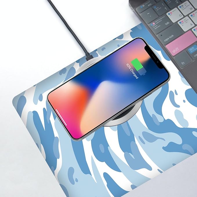Fluid Pattern XXL Mouse Pad,Super Thick Waterproof Fluid Pattern Large Gaming Mousepad with Stitched Edge,Mouse Computer Desk Accessories,Non-Slip Base Mouse Keyboard Mat 800X400X4mm