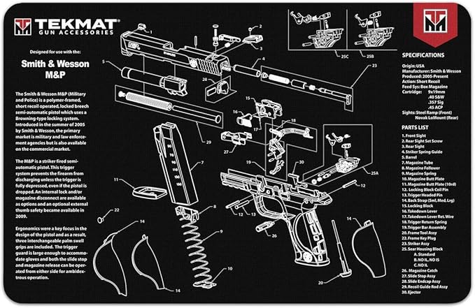 TEKMAT Pistol MAT S&W M&P BLK