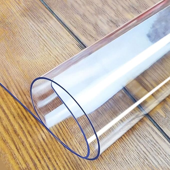 LovePads Clear Table Cover Protector, 54 x 120 Inch 2mm Thick Plastic Table Cover, Table Protector for Dining Room Table, Waterproof Dresser Cover Top for Kitchen, Coffee, Writing Desk