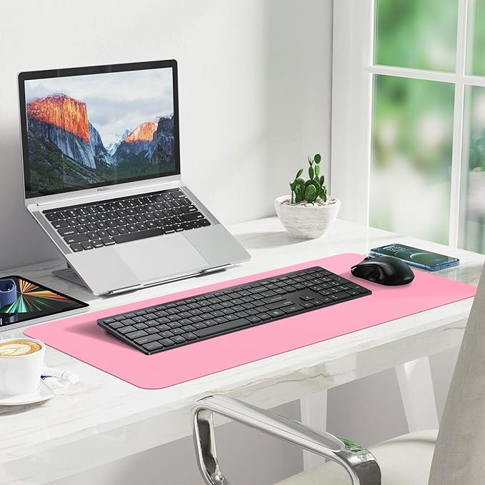 Desk Pad,Large Mouse Pad, Non-Slip PU Leathers Writing Pad,Desktop Protection Pad,Computer Desk Pad, Waterproof Table Mat, Desk Mat for Office and Home Writing (31.5"x 15.7")