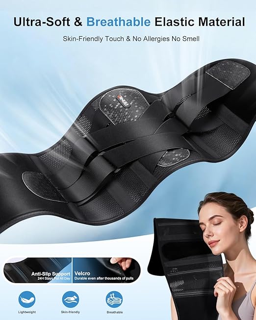 Dual X-Lower Back Brace for Men & Women for Lower Back Pain Relief, 8X Powerful Bionic Support System & Removable 3D Lumbar Pad, Adjustable & Breathable Lumbar Support Belt for Herniated Disc, Sciatica, Heavy Lifting, Work