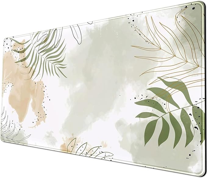 Keyboard mat Kawaii Mousepad Matcha Green Plant Abstract Accessories Desk pad Mouse mat for Desktop Gamer Girl Office Accessories for Women Pink Desk Organizer Large Gaming Pads …