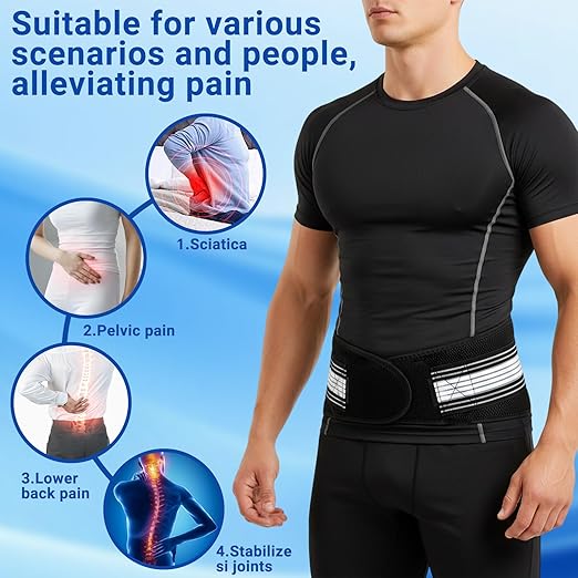 Back Brace for Lower Back Support Brace Pain Hip Sacroiliac Hip and Spine Pain - Breathable & Adjustable Light weight Lumbar Belt for Home Work and Exercise Suitable Women &men (Small)