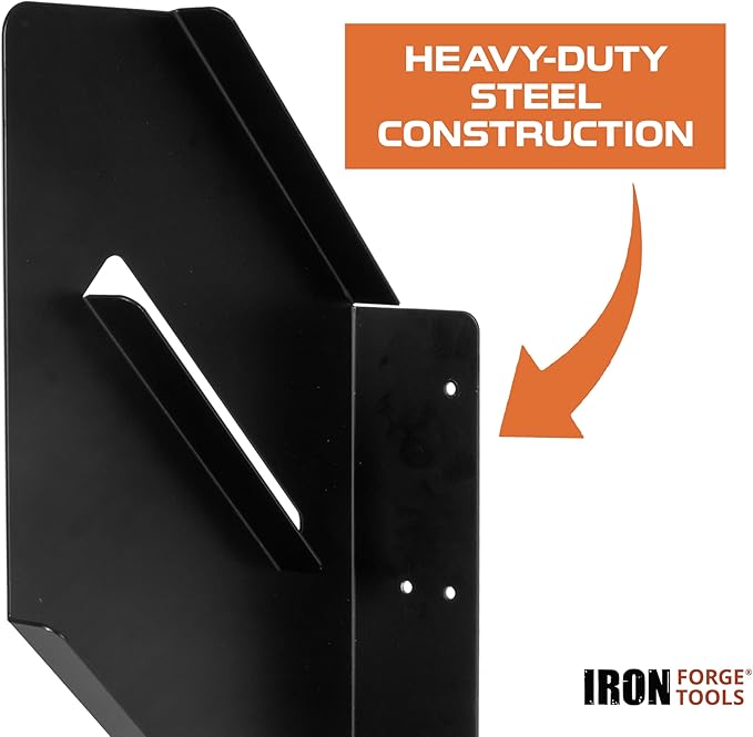Iron Forge Tools Small Parts Organizer Box Bracket Kit for Work Van Storage, Fits 2 Large 3.5-5.1 in. Depth Tool Box Organizer, Wall Mount Shelving