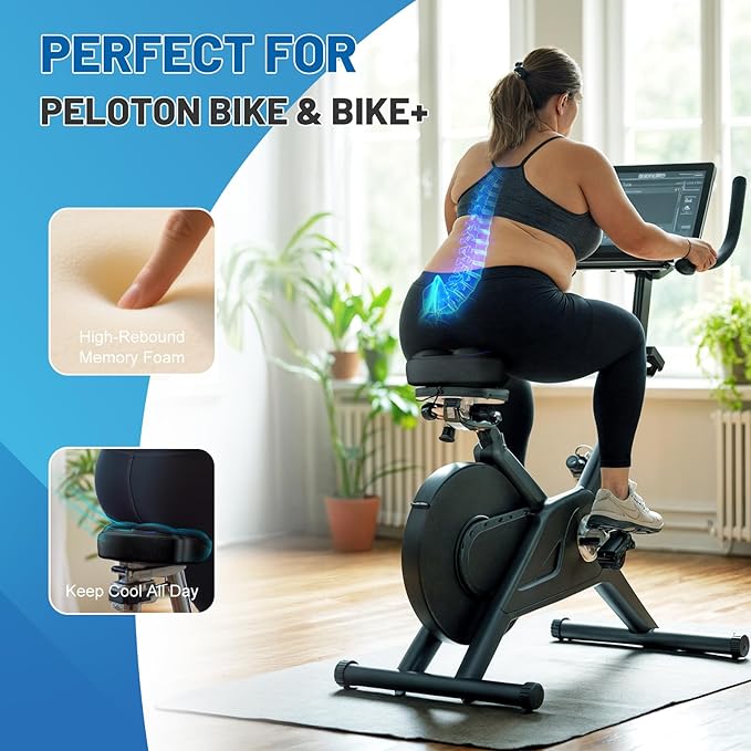APECYC Bike Seat Cushion Gel Padded Saddle Cover for Men Women - Extra Padding Soft Comfort Bicycle Seat Cushion for Peloton, Stationary, Spin, Mountain, Road, Ebike