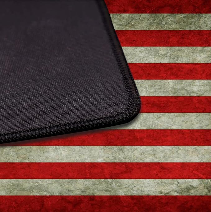 US Flag XXL Mouse Pad Expansion Laptop Keyboard and Mouse Pad 35.4X15.7-Inch Non Slip Rubber Base with Stitching Edges
