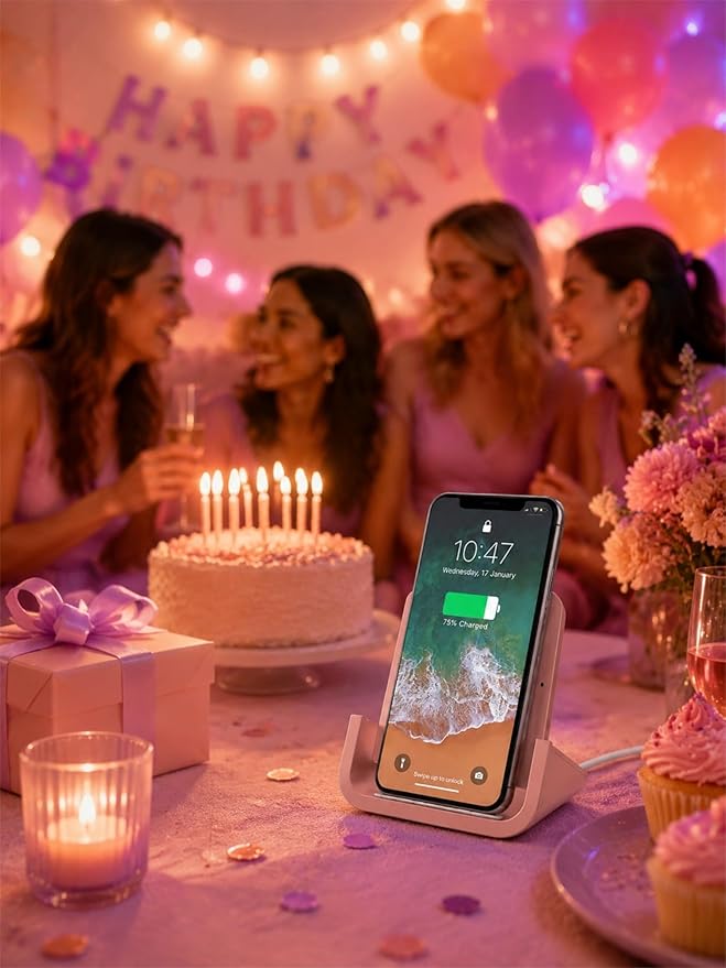 Wireless Charger YUWISS Wireless Charging Stand Cordless Charger 10/7.5/5W Compatible with iPhone 14 13 12/12 /11Pro Max/XR/XS Max/XS/X/8/8Plus Galaxy S22/S21/S9/S9+/S8/S8+ Note (Rose Gold)