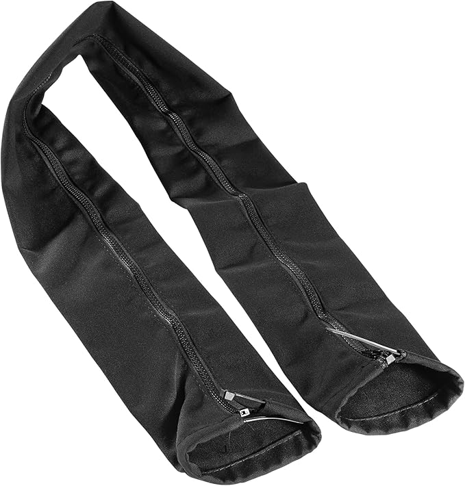 Premium 48-Inch Black Zippered Rigging Sleeve - Advanced Trolling Motor Cable Protection, Weather-Resistant, Convenient Access, Organized Cable Management