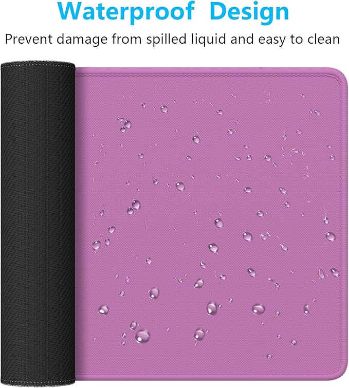 Dapesuom Large Mouse Pad, Extended Gaming Mouse Mat with Stitched Edges, Full Size Desk Mats with Non-Slip Base, Computer Big Desktop Keyboard Pad for Laptop, Office, 23.6 x 11.8 in, Radiant Orchid